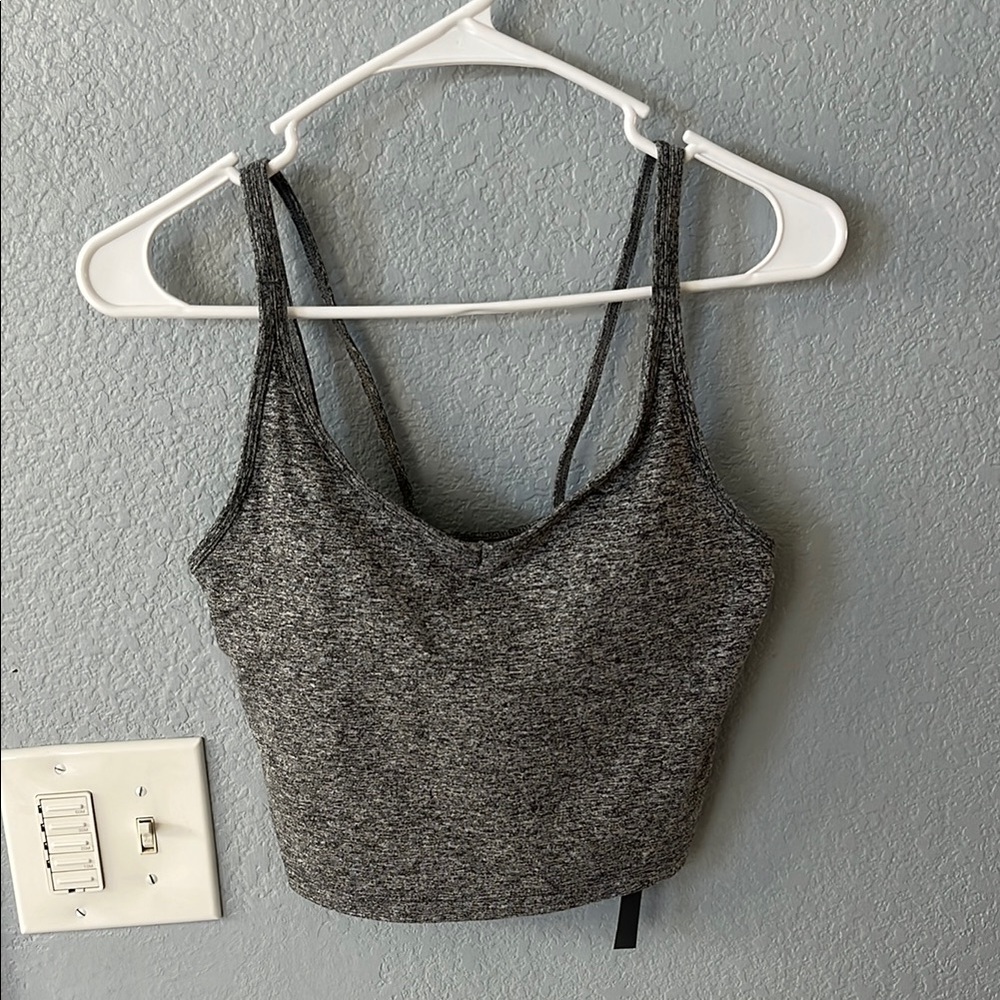 Gray Sleeveless Crop Top